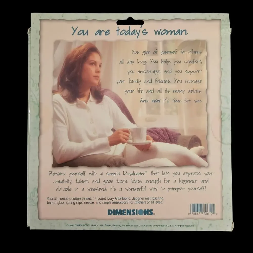 Dimensions Daydreams Counted Cross Stitch Kit Lot of 2 Rose & Every Moment